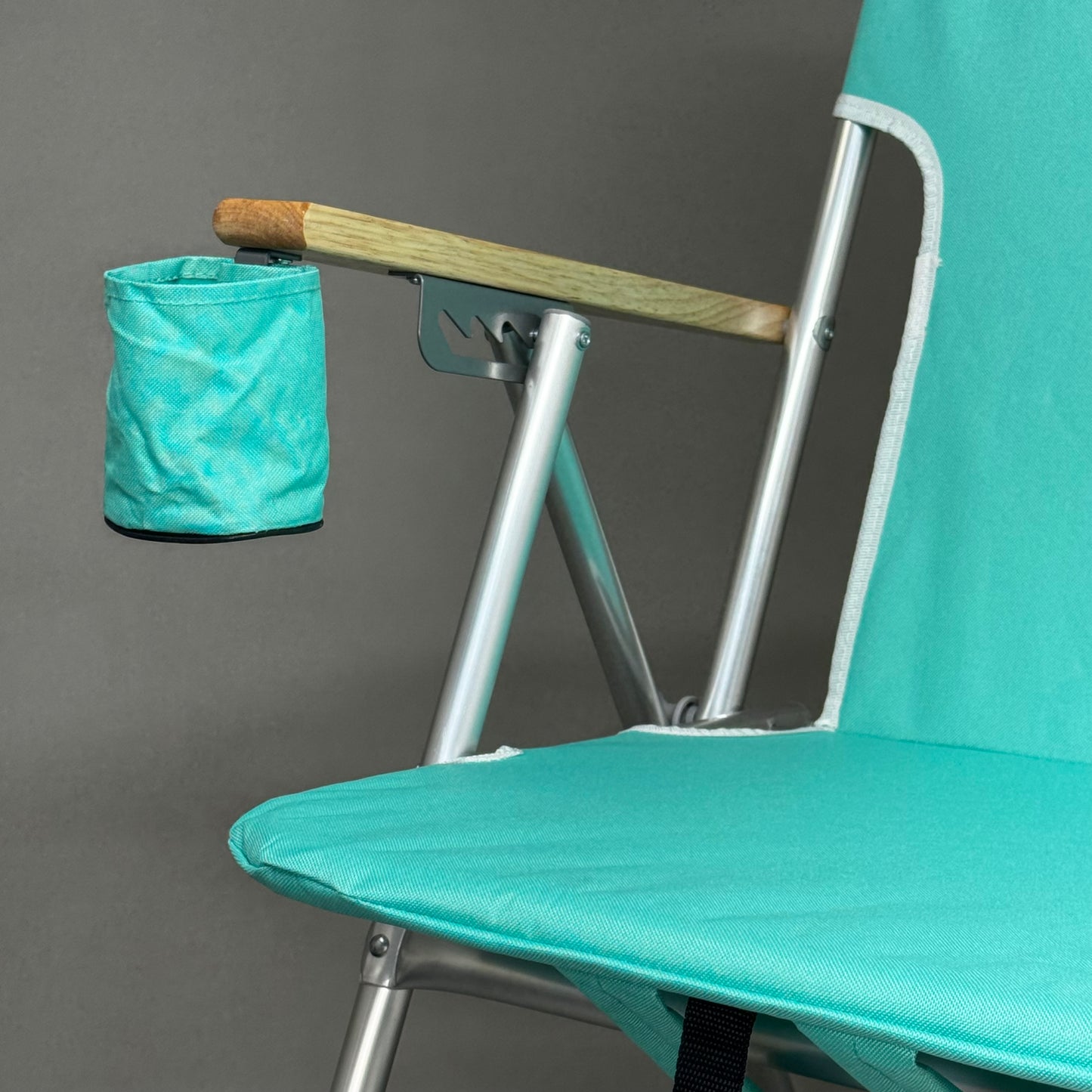 CARIBBEAN JOE 4-Position High Weight Capacity Beach Chair w/ Pillow Teal CJ-7779