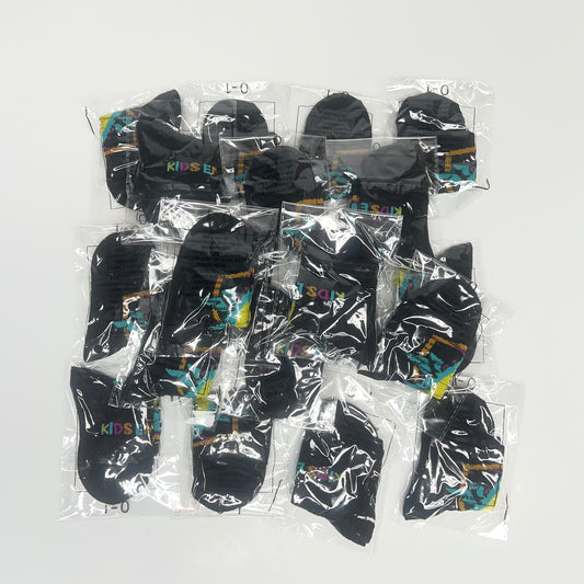 ZA@ KIDS EMPIRE (20 PACK) Over Ankle Socks Children's Sz Small Black/Rainbow