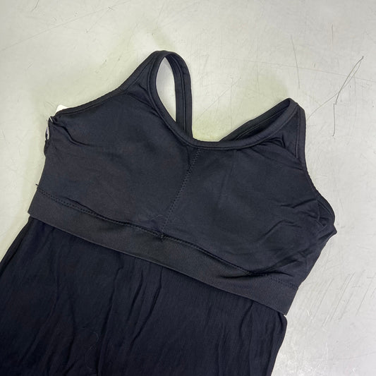 ATTRACO Ribbed Racerback Scoop Neck Athletic Tank Top Women's Sz M Black