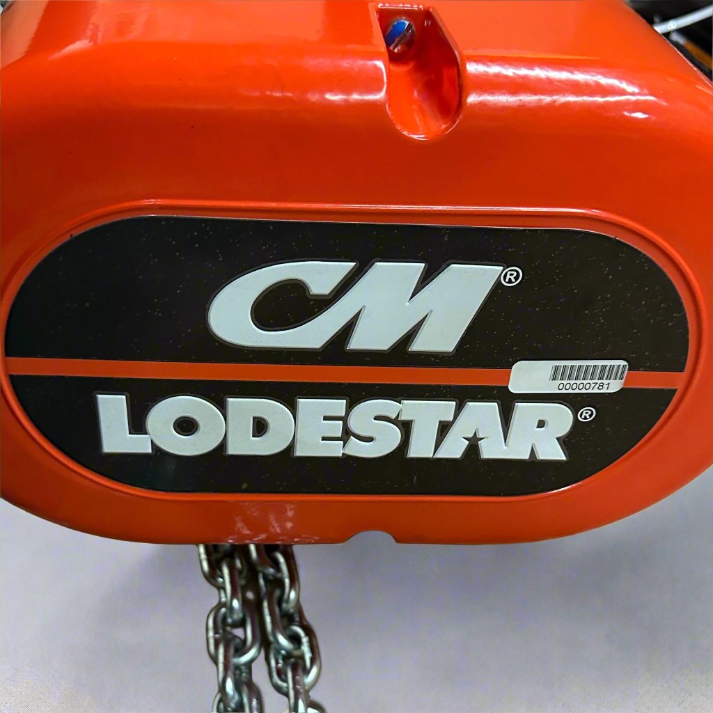 CM Loadstar Electric Chain Hoist w/ V2 Chain Stop Kit 2 Ton Max Model R (New)