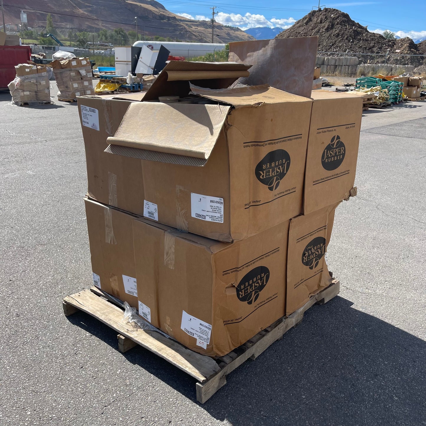 ZA@ Pallet of JASPER RUBBER Gaskets 3.5” Dia 002631268 (AS-IS)(D)