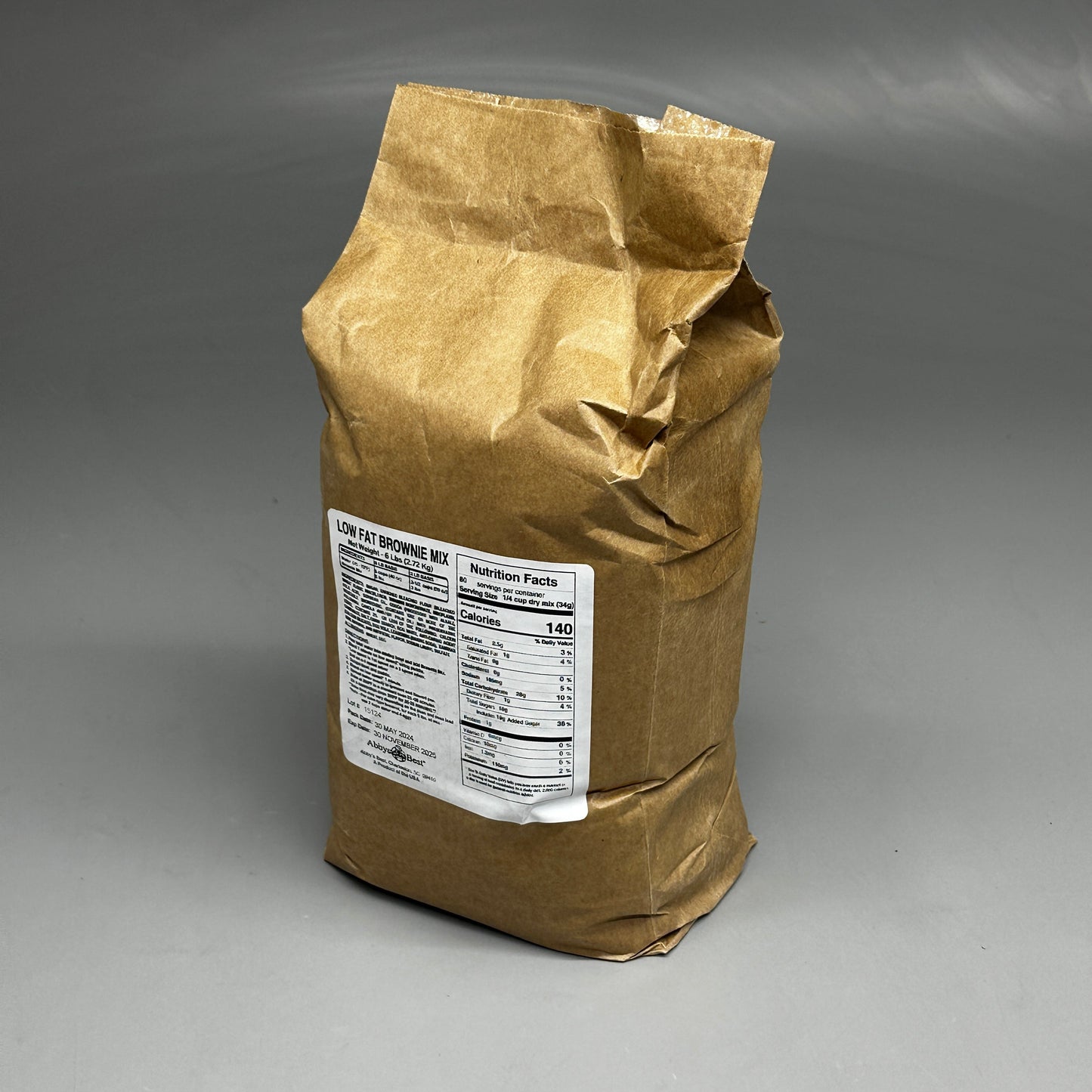 ZA@ ABBY’S BEST (6 POUNDS) Low Fat Brownie Mix Chocolate BB 11/25 C