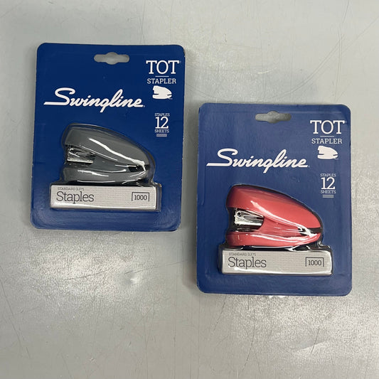 ZA@ SWINGLINE (2 PACK) TOT Mini Stapler W/ Staples Assorted Colors S7079141H B