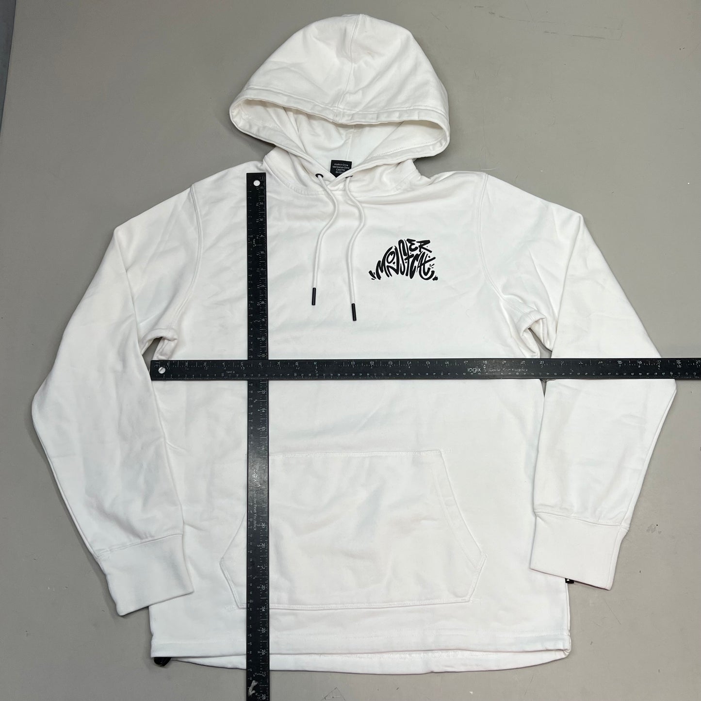 MONSTERCAT Records Adjustable Waist Sweatshirt Korean Fighter Men's Sz M White