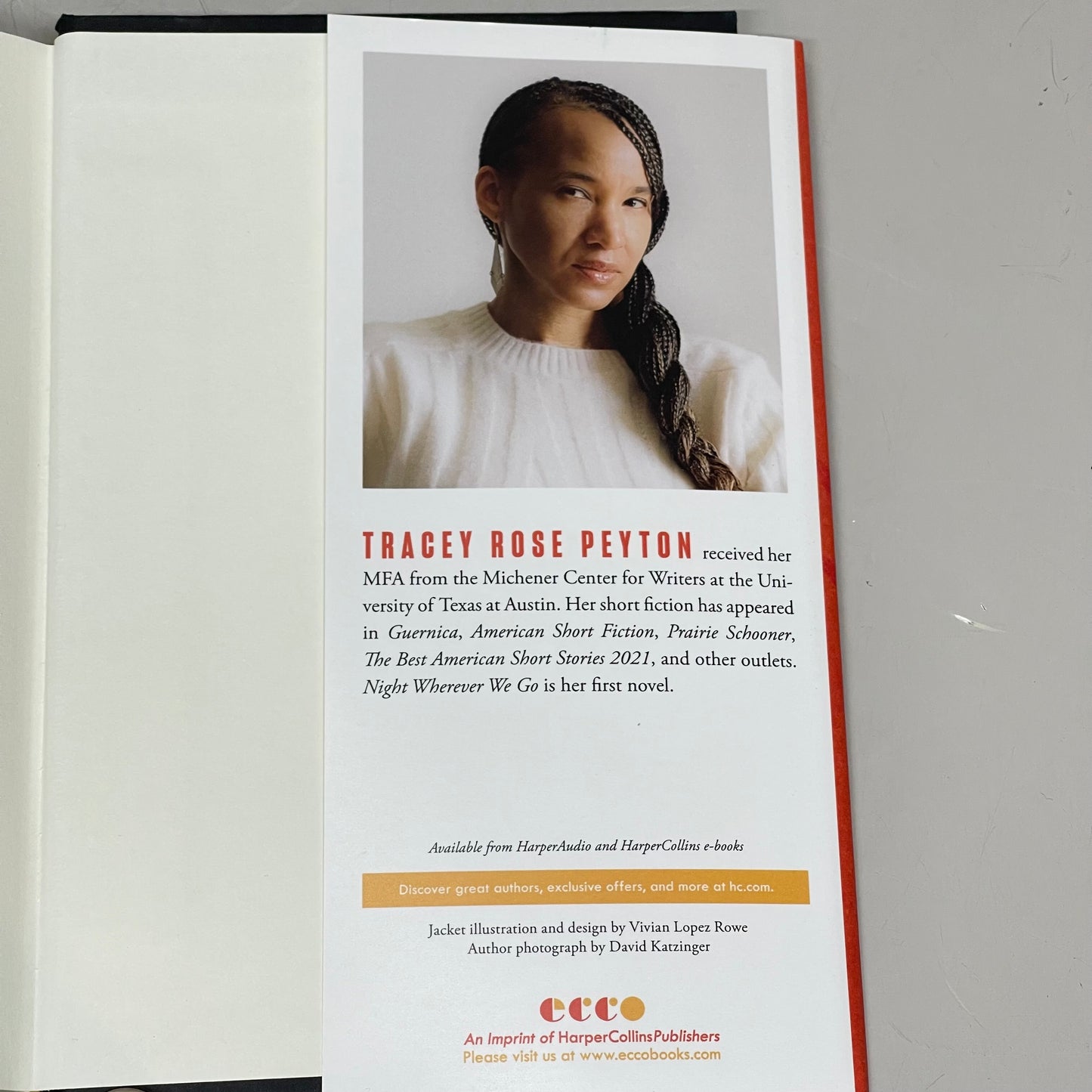 HARPERCOLLINS Night Wherever We Go, By Tracey Rose Peyton 52799