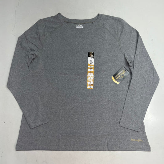 NOBLE OUTFITTERS Tug-Free Long Sleeve Crew Womens Sz 2XL Charcoal Heather 21582W