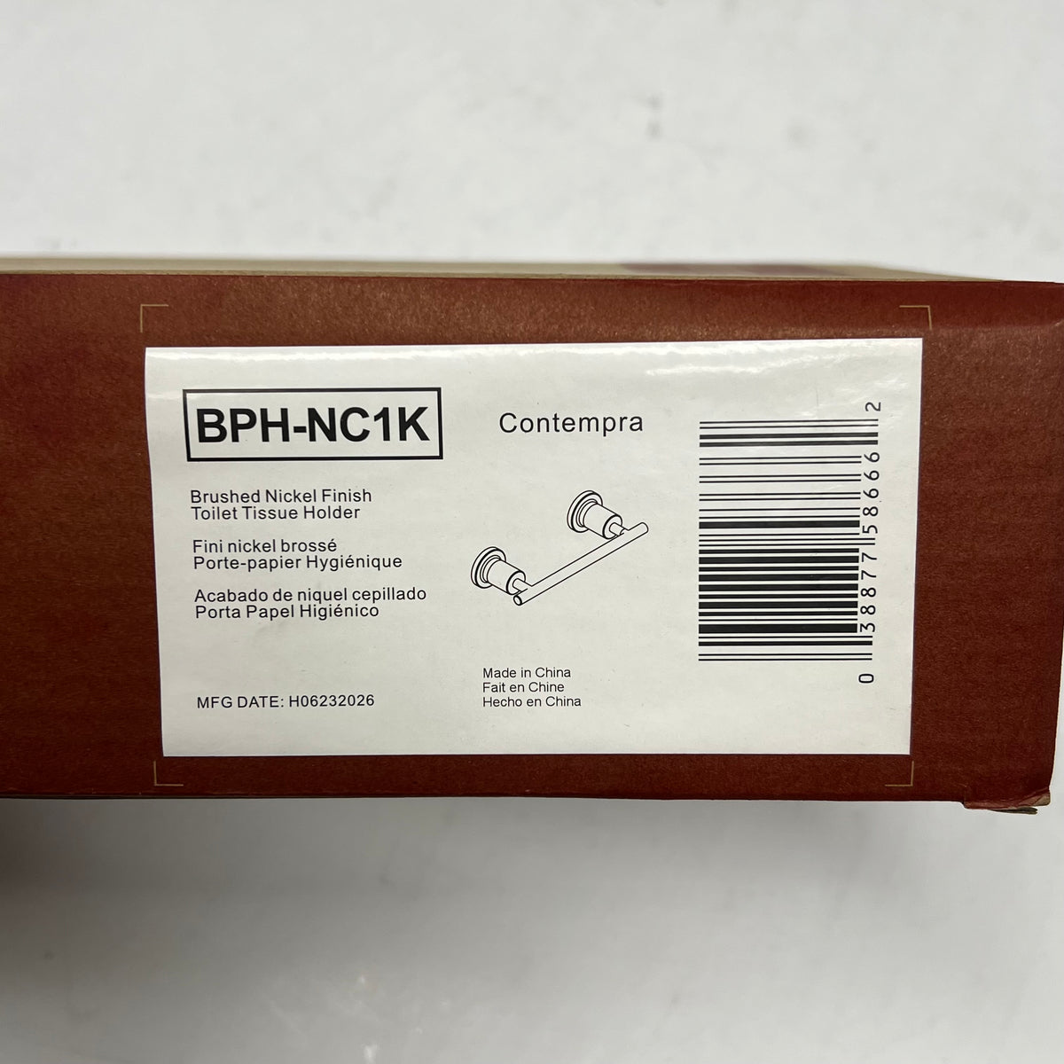 PFISTER  Contempra Toilet Tissue Holde R 9.18" Brushed Nickel Finish BPH-NC1K