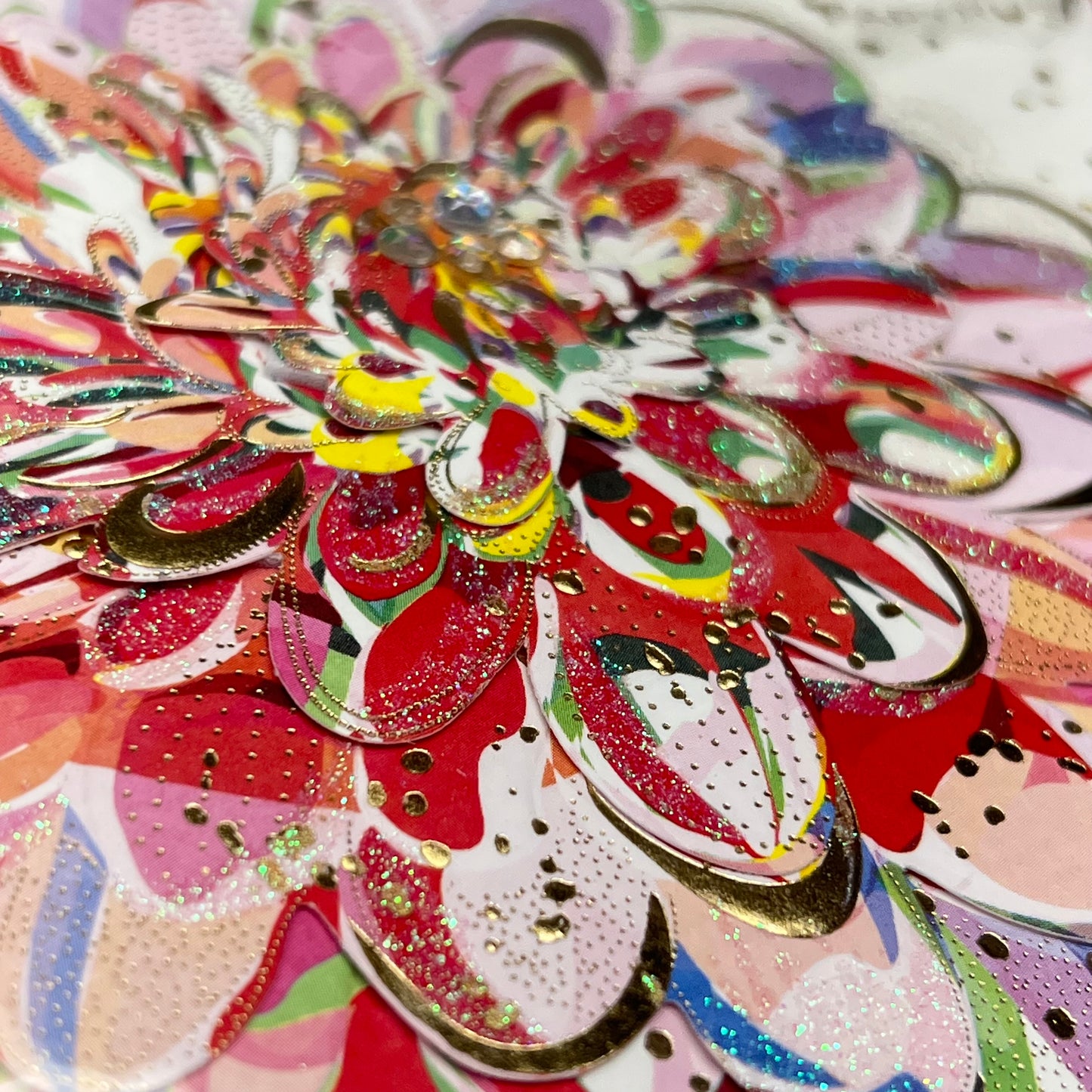 PAPYRUS (3 PACK) Bold Summer Flower 3D Design Birthday Cards  6.5" Multicolor