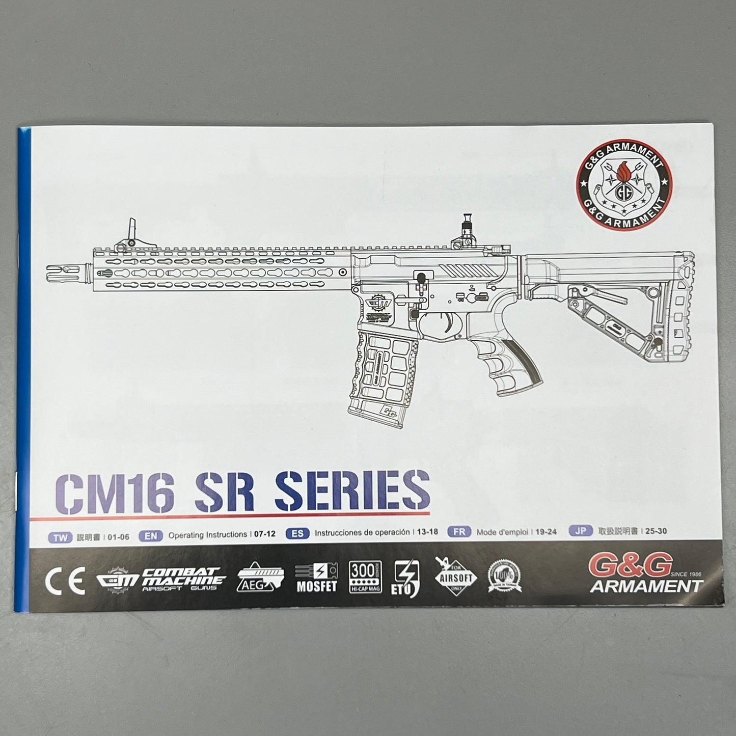 G & G ARMANMENT Combat Machine Airsoft Gun CM16 SRS G03141 Black