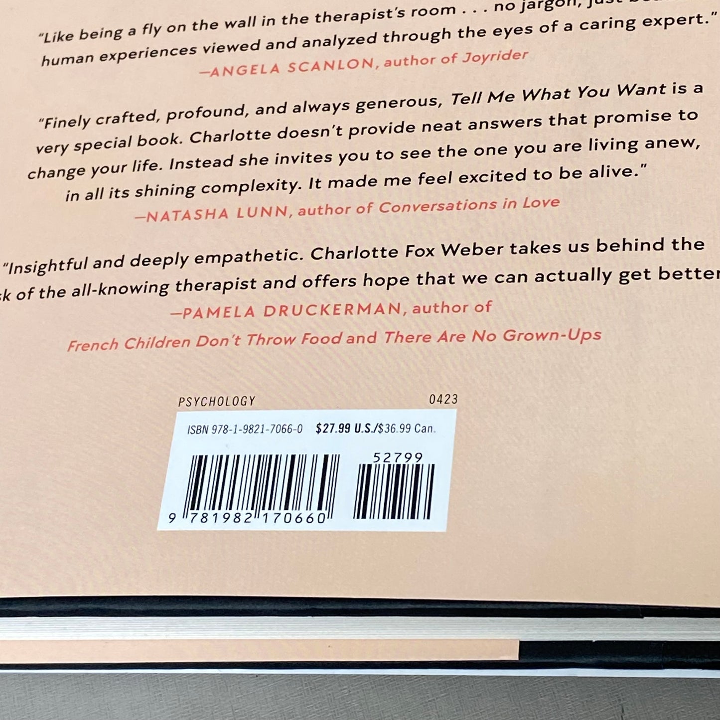 ATRIA BOOKS Charlotte Fox Weber; Tell Me What You Want 320 Pages