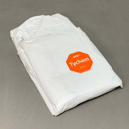 TYCHEM 12-PACK! 4000 Coveralls Elastic Sz XL White 4LUH1 (New)