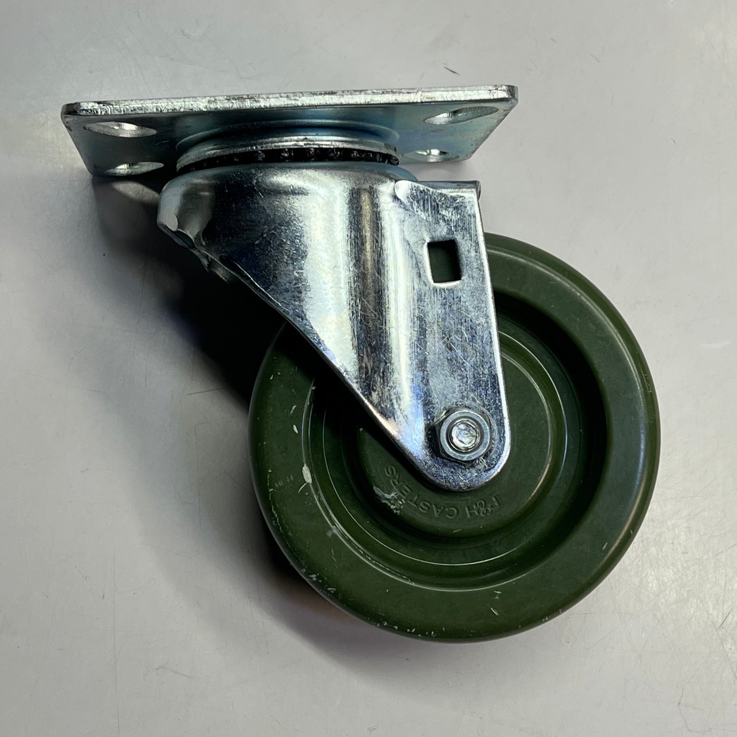 P&H CASTERS (2 PACK) SS Caster Epoxy Hi-Temp Wheel 3.125x4.125 Top Plate Green