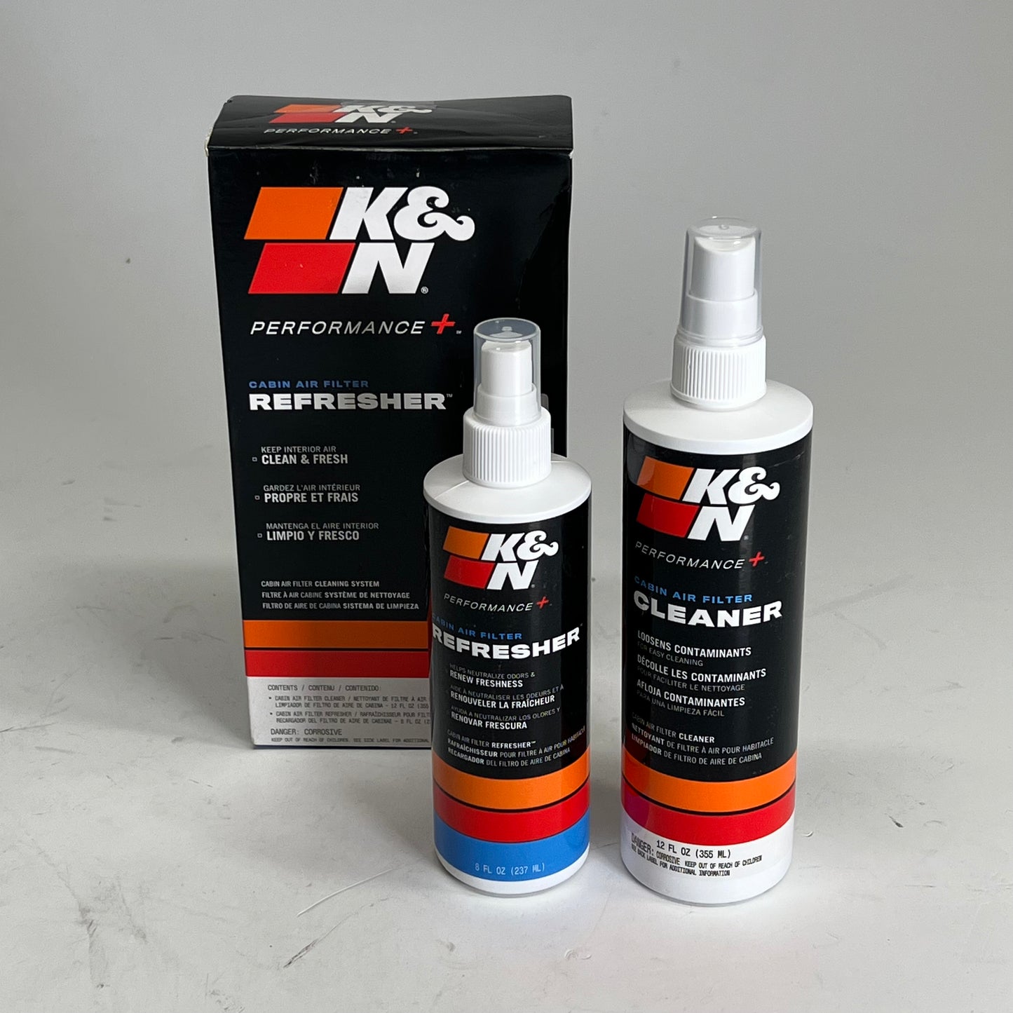 K&N (SET OF 2) Cabin Filter Cleaning Care Kit Loosen Dirt & Grime 12/8oz 99-6000