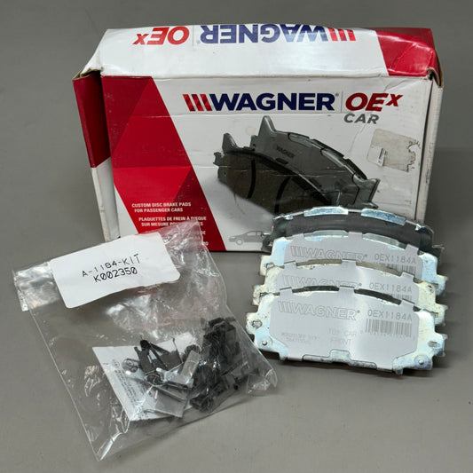 WAGNER OEx Ceramic Disc Brake Pad Set 5" x 2" Grey OEX1184A