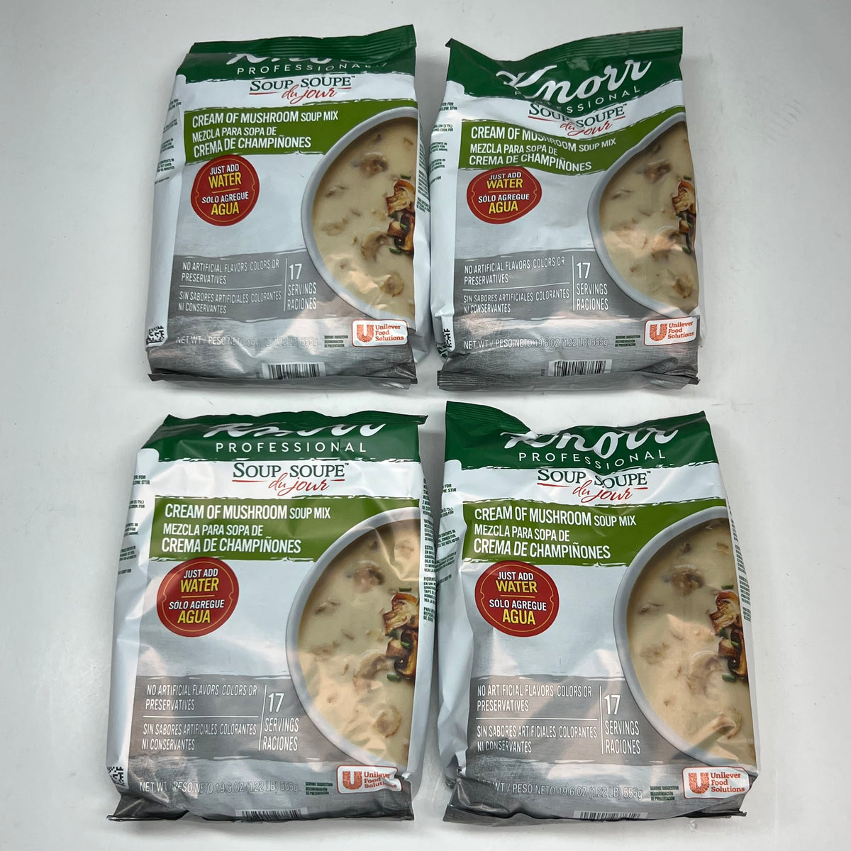 KNORR (4 PACK) Cream of Mushroom Naturally Flavored 19.6 oz. 68408120 BB 02/28
