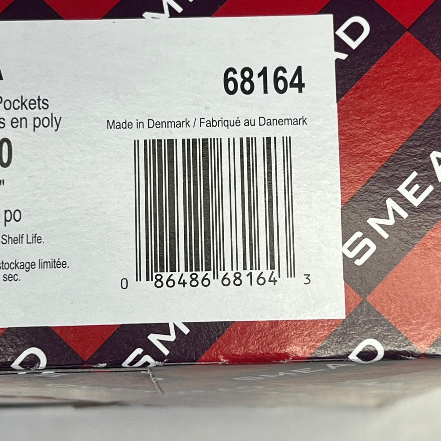 SMEAD (100 PACK) Self-Adhesive Poly Document Pockets 6 1/4" x 4 9/16" Clear