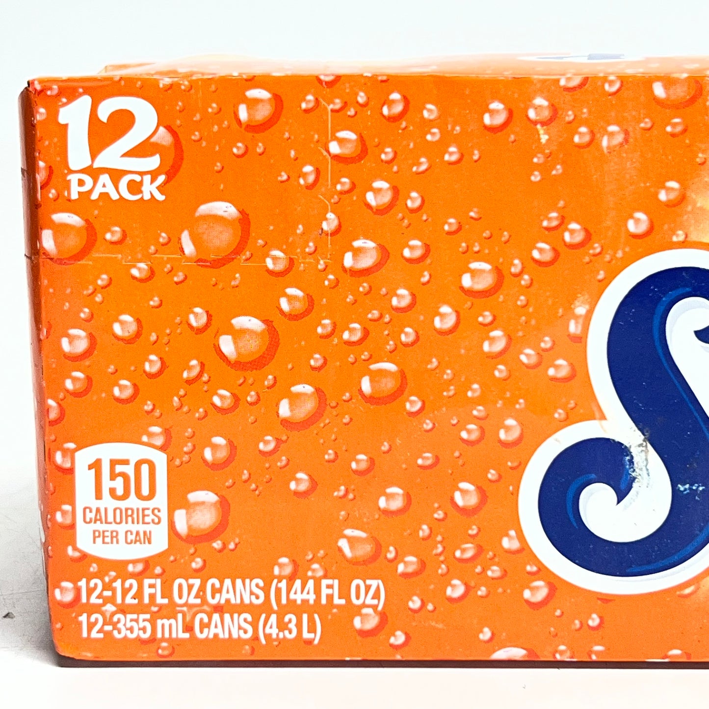 ZA@ SUNKIST (12 PACK) Orange Soda 12 Fl Oz. BB 10/26