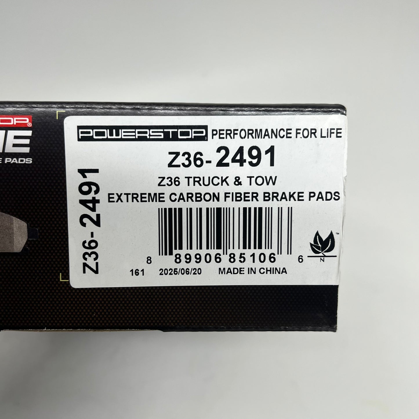 POWER STOP Extreme Carbon Fiber Ceramic Truck & Tow Brake Pads Rear| Z36-2491
