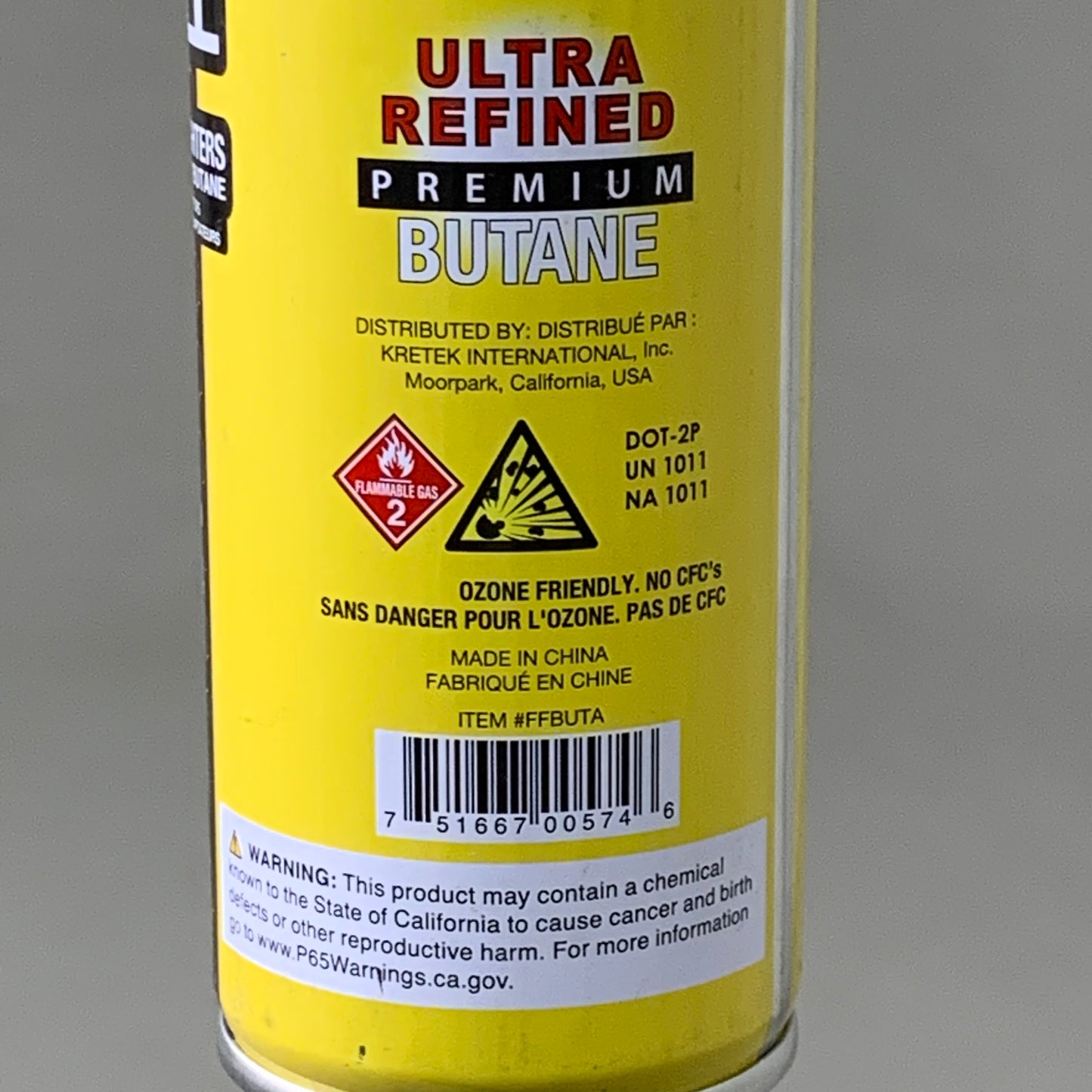 FASFIL Ultra Refined Premium Butane Refuels All Butane Lighters 10.15 oz FFBUTA