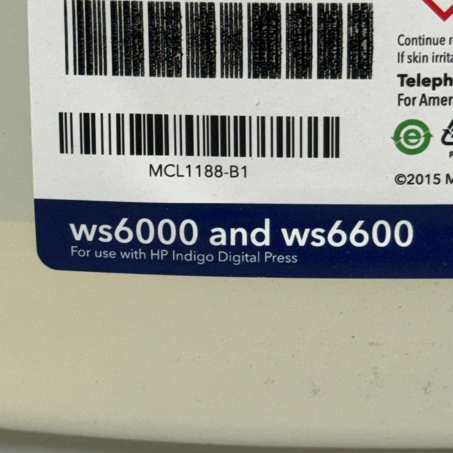 MICHELMAN Michem Clean 1188 WS6000 and WS6600 9 1/2”Hx8”Lx5”W White Bottle