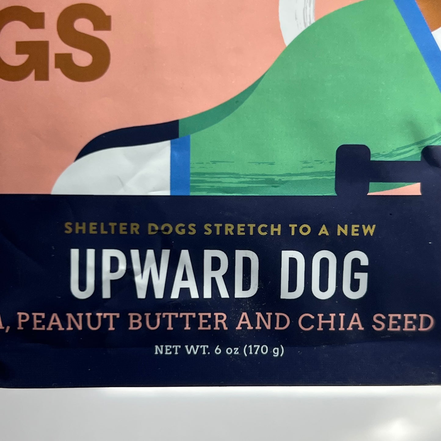 GIVEPET Upward Dog Banana, Peanut Butter & Chia Seeds Grain-free Soft & Chewy Dog Treats 6 oz Brown