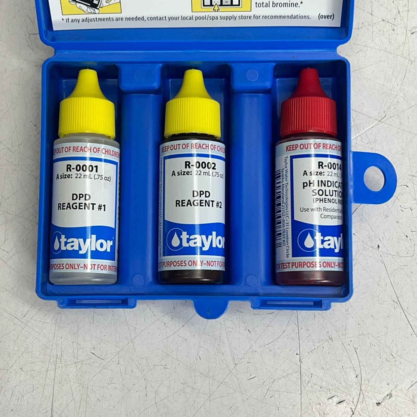 TAYLORS TECHNOLOGYS (3 PIECE KIT) Leslies Basic Poolcare Dpd Test 18-571