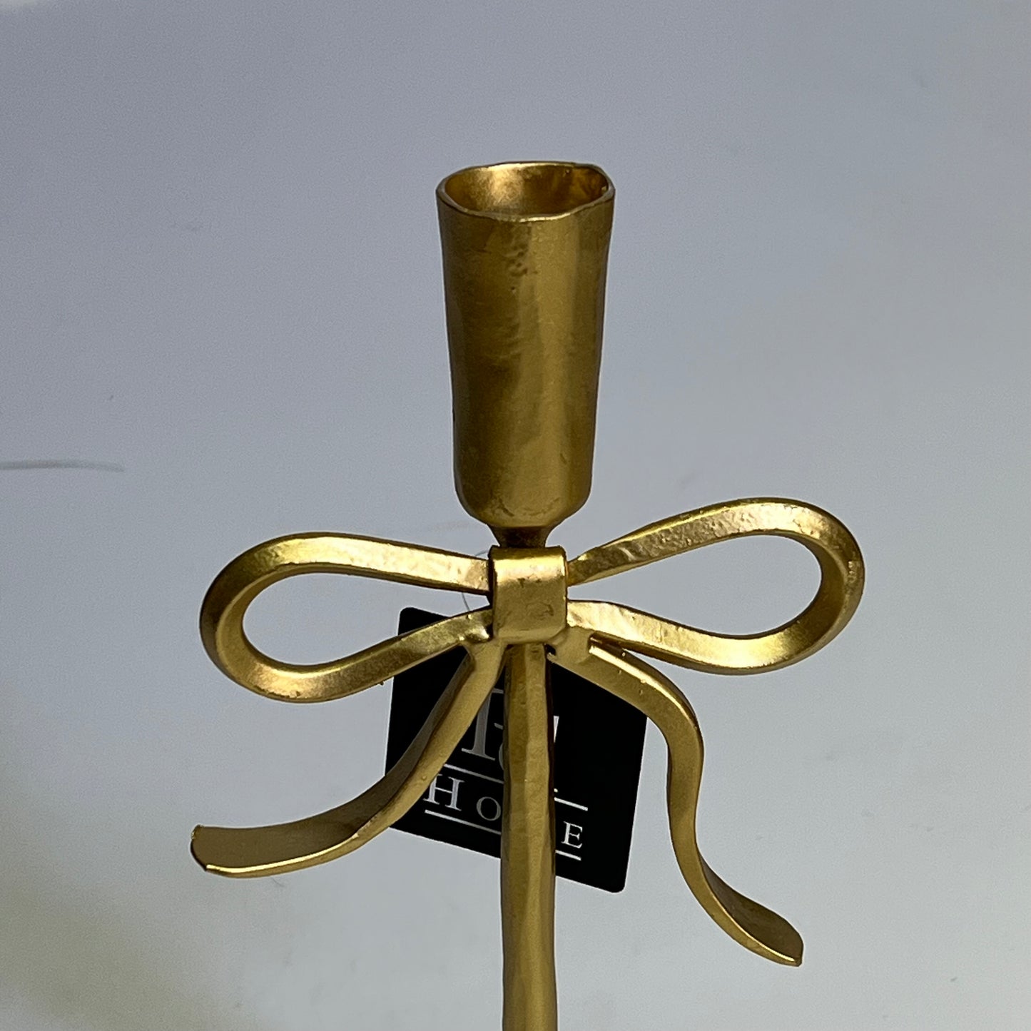 PD HOME (SET OF 3) Durable Iron Bow Candle Holders Assorted Sizes Gold 10947
