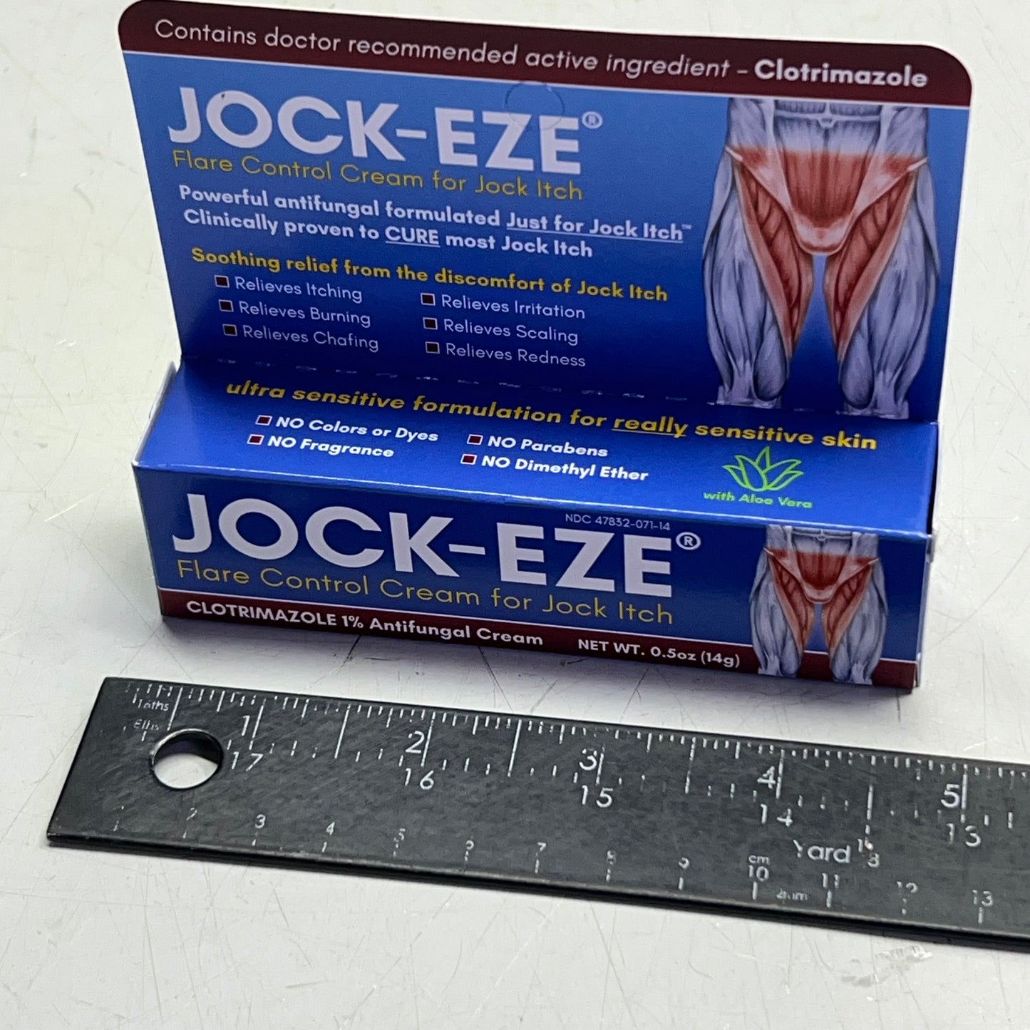 JOCK-EZE Clotrimazole 1% Flare Control Cream 0.5 oz Just for Jock Itch