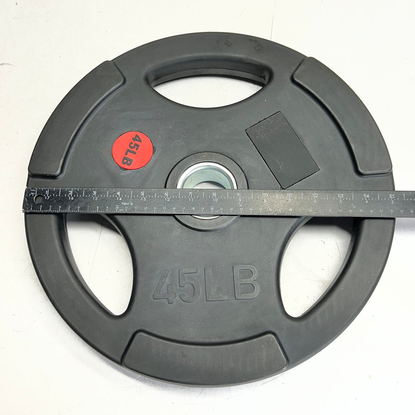 TRI-GRIP Single Rubber Plate 45lb, Black