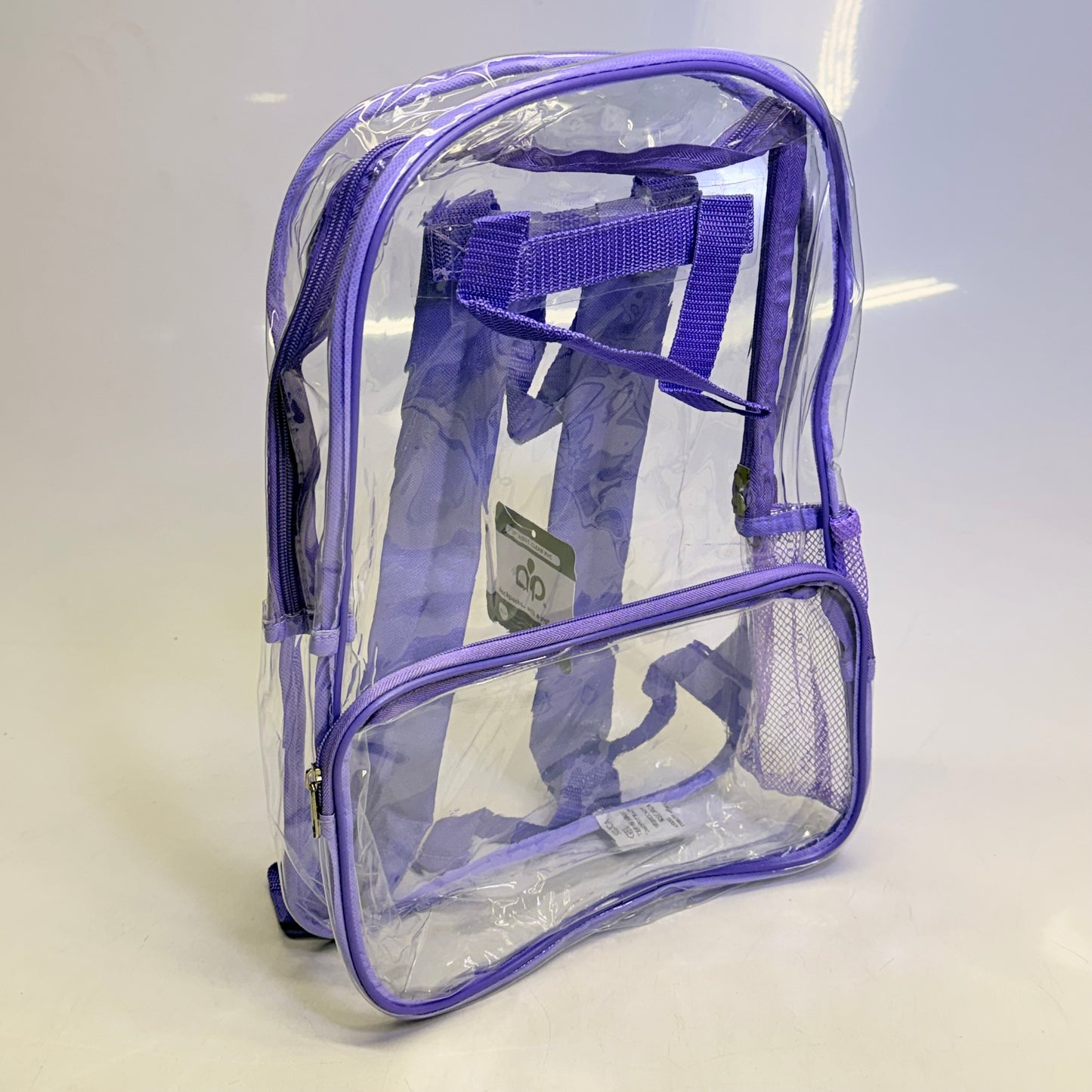 BWAP 17" Clear Plastic Backpack 17" x 12" x 6" Color Lavender BP1643