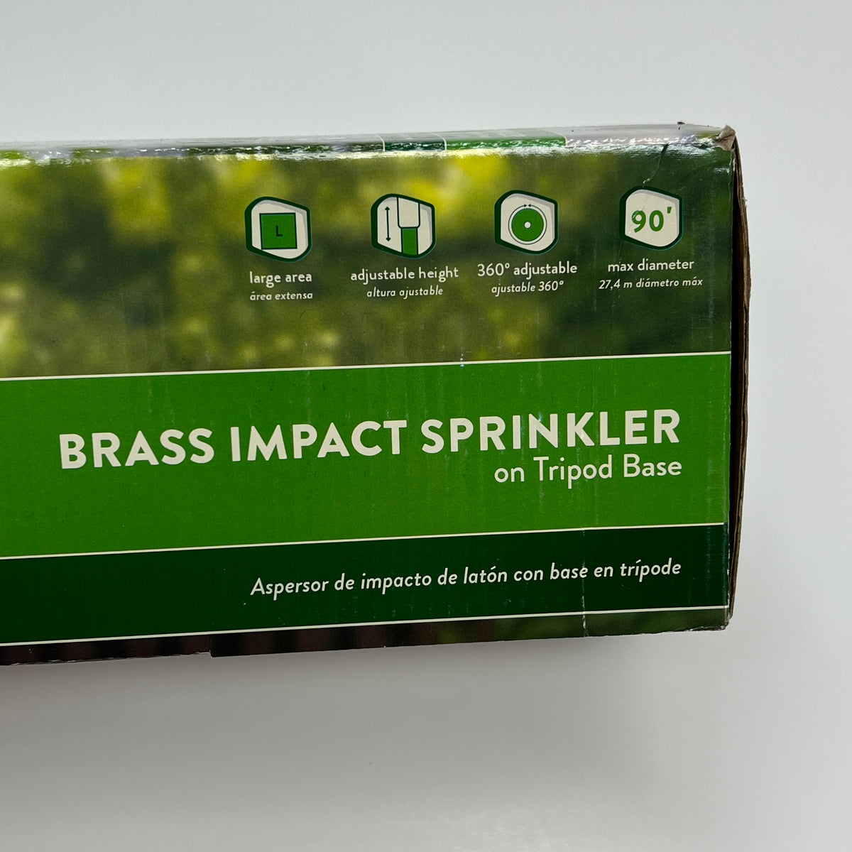 ORBIT Brass Impact Sprinkler On Triod Base 1/2" Sprays Up To 90' Black 58308