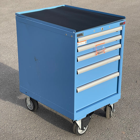 Z@ LISTA Mobile Drawer Cabinet 37”x29”x22” Blue XSMP0600-0501M