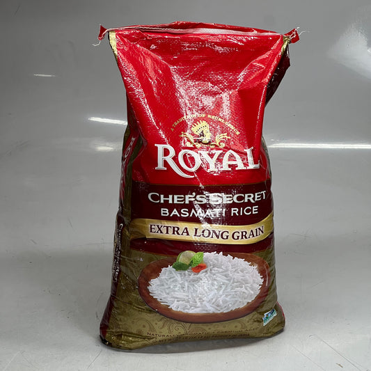 ROYAL Chef's Secret Basmati Rice Extra Long Grain 40lb BB 06/27