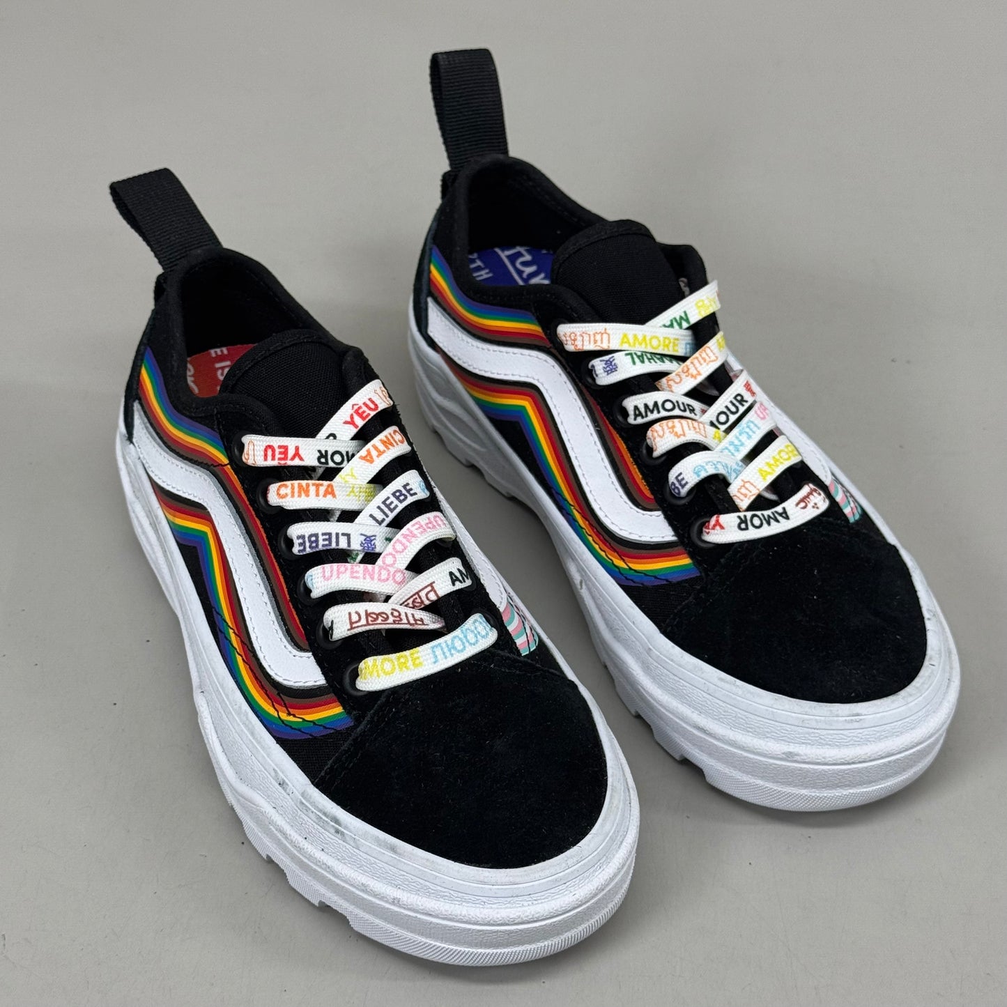 VANS Old Skool Sentry WC Pride Sneaker Women's 5.0 Men's 3.5 Rainbow/Black/White