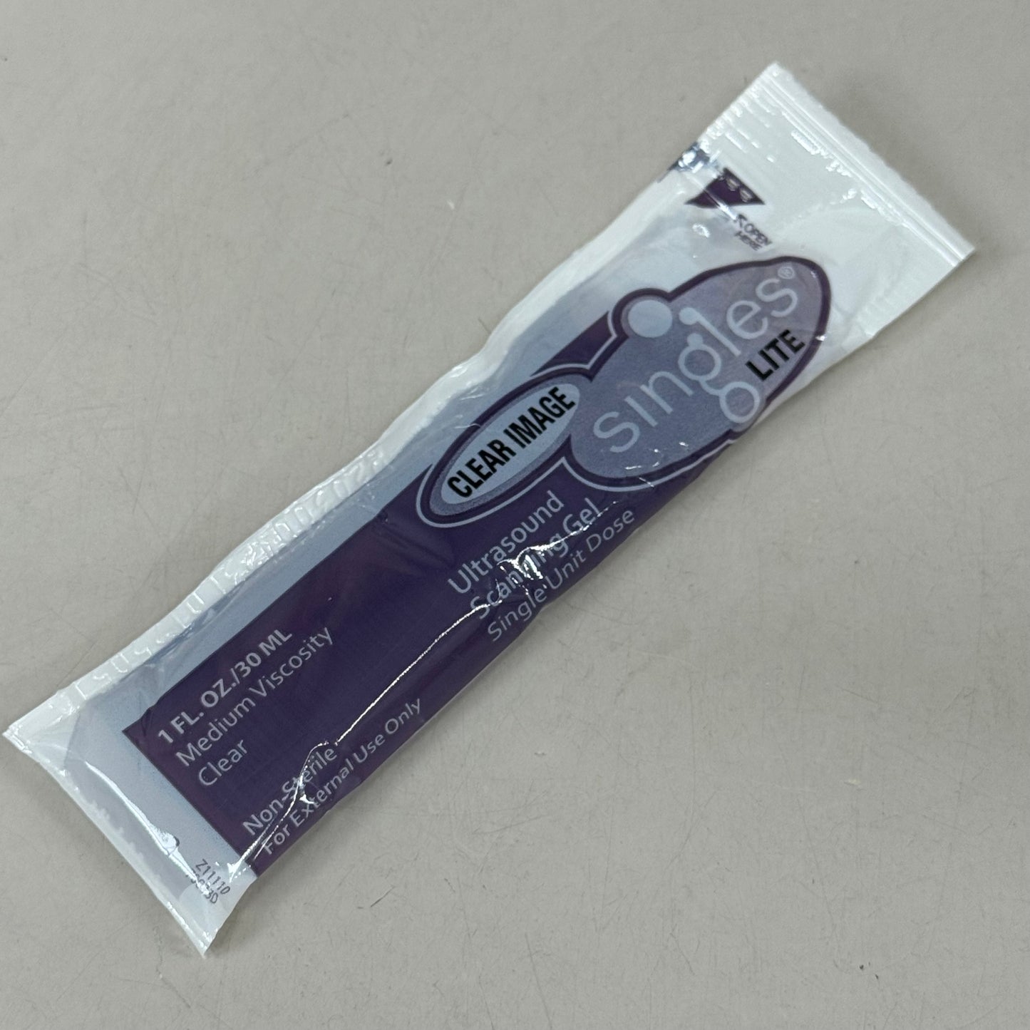 SINGLES  (100 Gel Packets) Medium Viscosity Ultrasound Scanning Gel  1fl oz per packet (New Other- Slight Damage To Package)