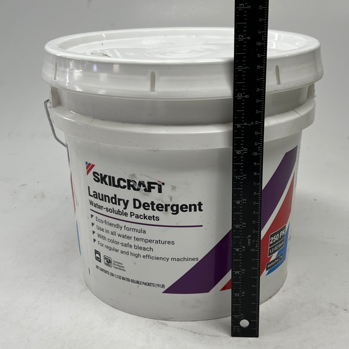 SKILCRAFT Abilityone Powder Laundry Detergent 250 Packets 19 Lb Bucket