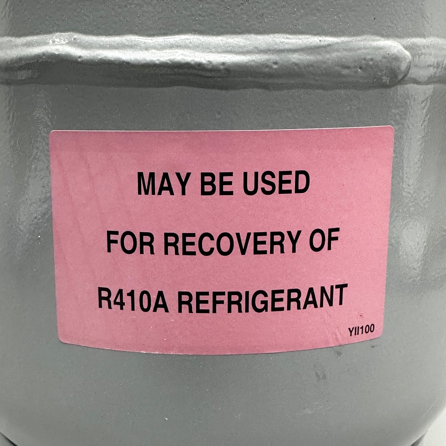 R410A Refrigerant Recovery Tank 18.5"x7" Gray and Yellow