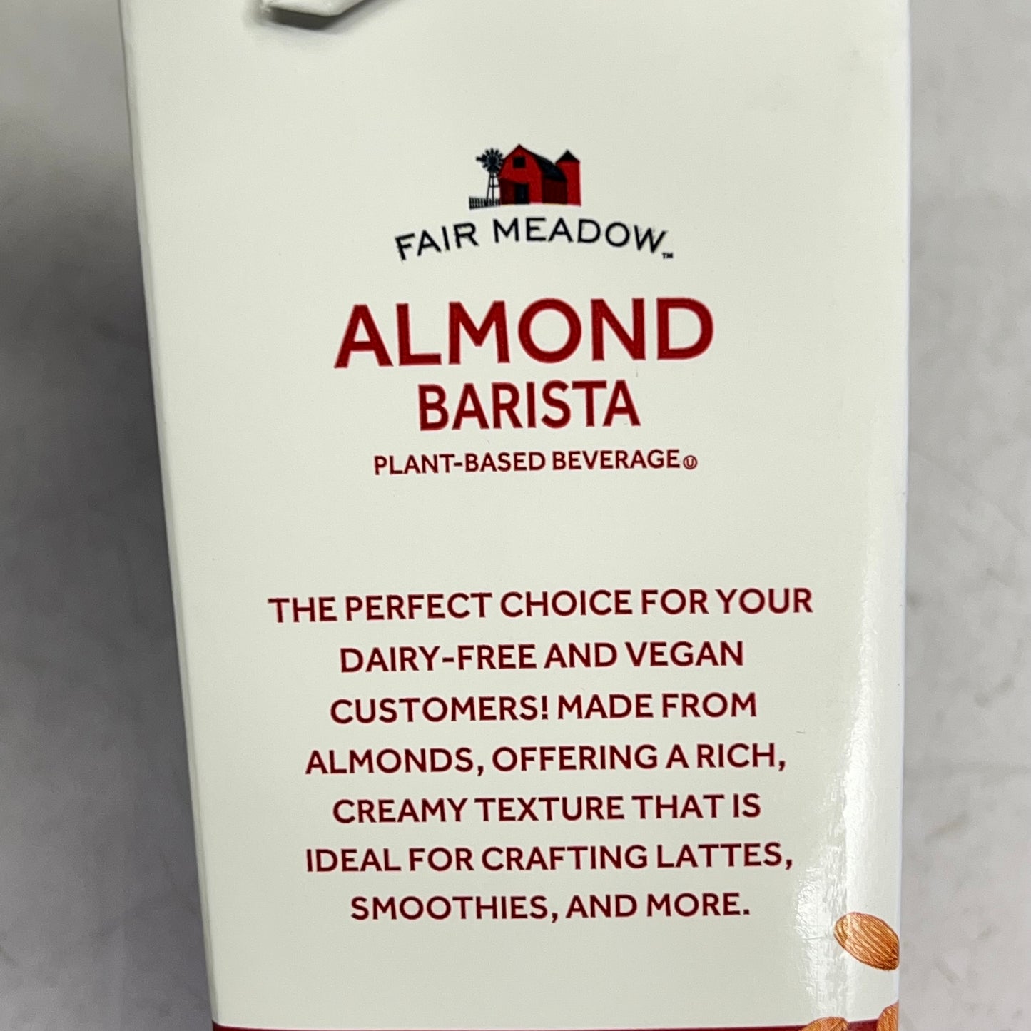 FAIR MEADOW (12 PACK) Barista Almond Milk 32 fl oz 4 Servings Each BB 10/26