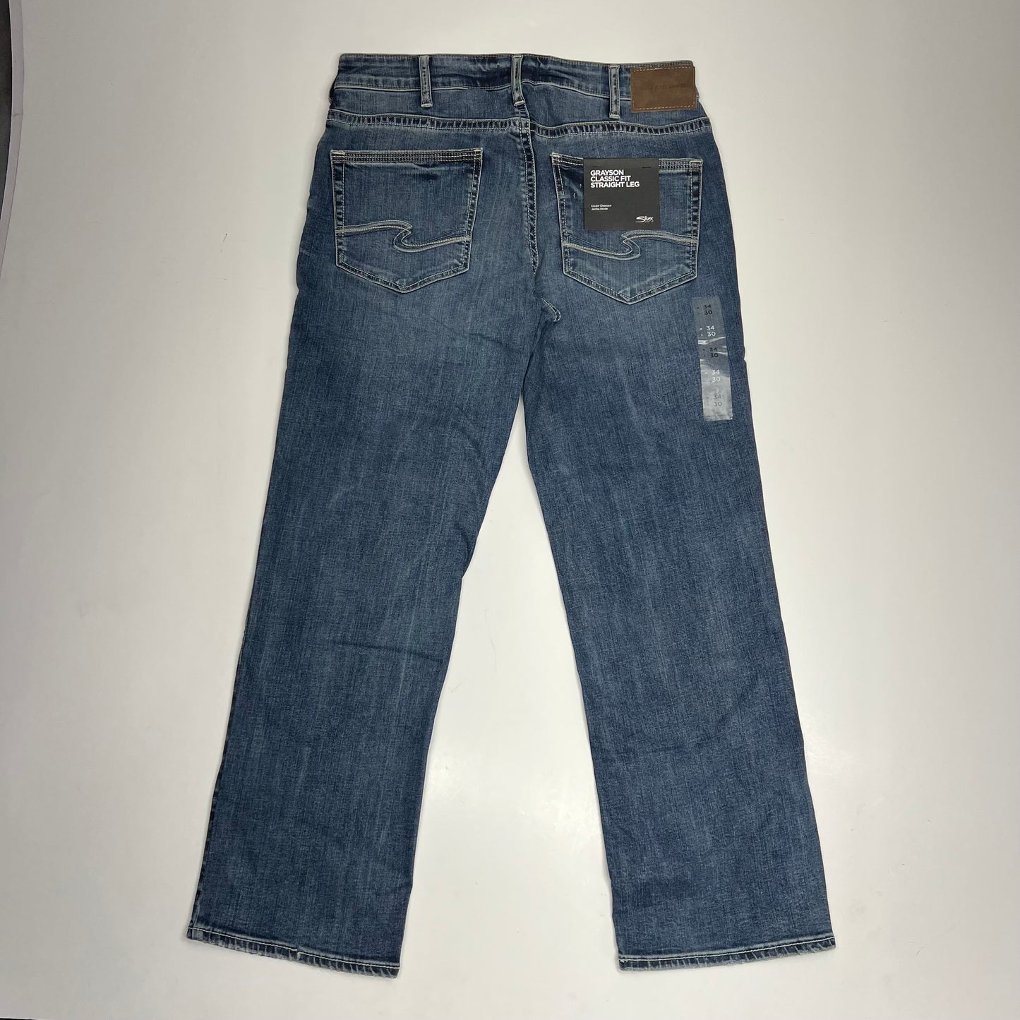 SILVER JEANS CO. Grayson Classic Fit Straight Leg Jean Men's Sz 34/30 Indigo