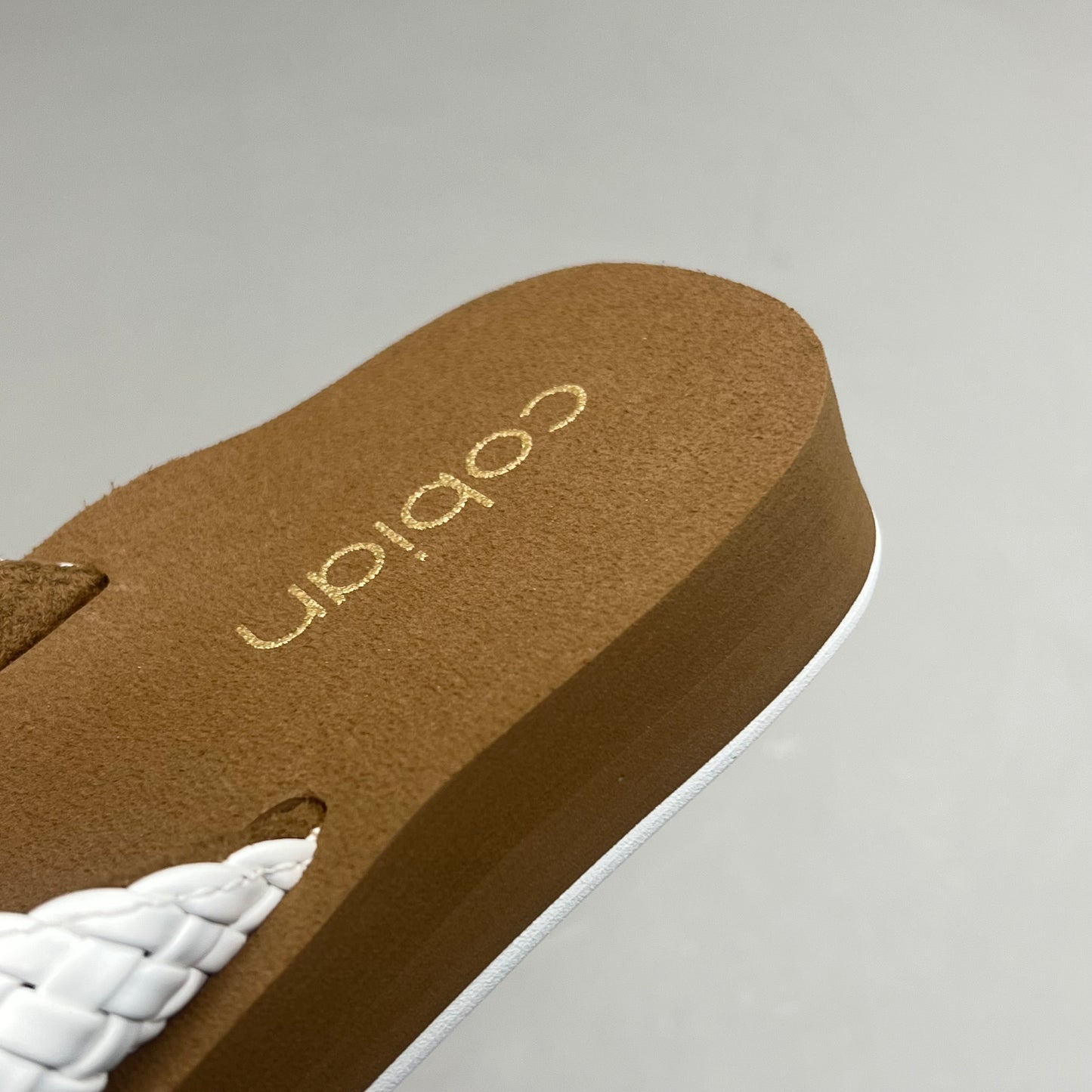 COBIAN Braided Bounce Synthetic Leather Sandals Women's Sz 10 EU 41 White BRB10-100-10