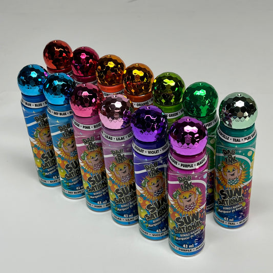 DAB O INK (13 PACK) Sunsational Bingo Marker Bright Ink 1.4oz Assorted Colors
