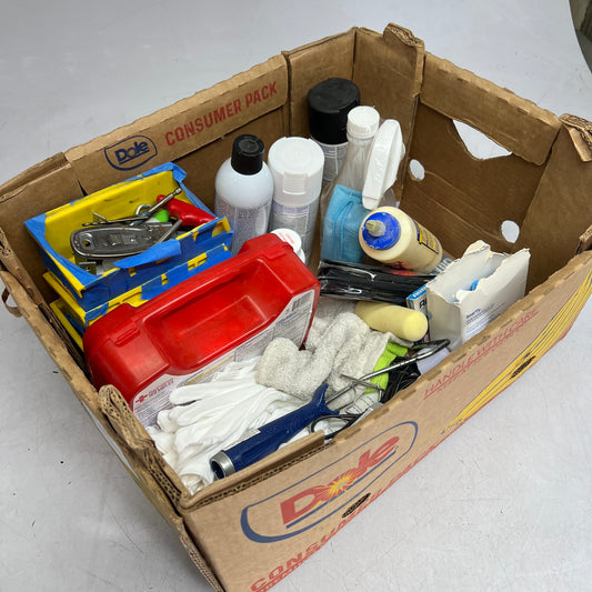 ZA@ Lot of Assorted Hardware, Organizer Boxes, First Aid, Gloves & More (Used)