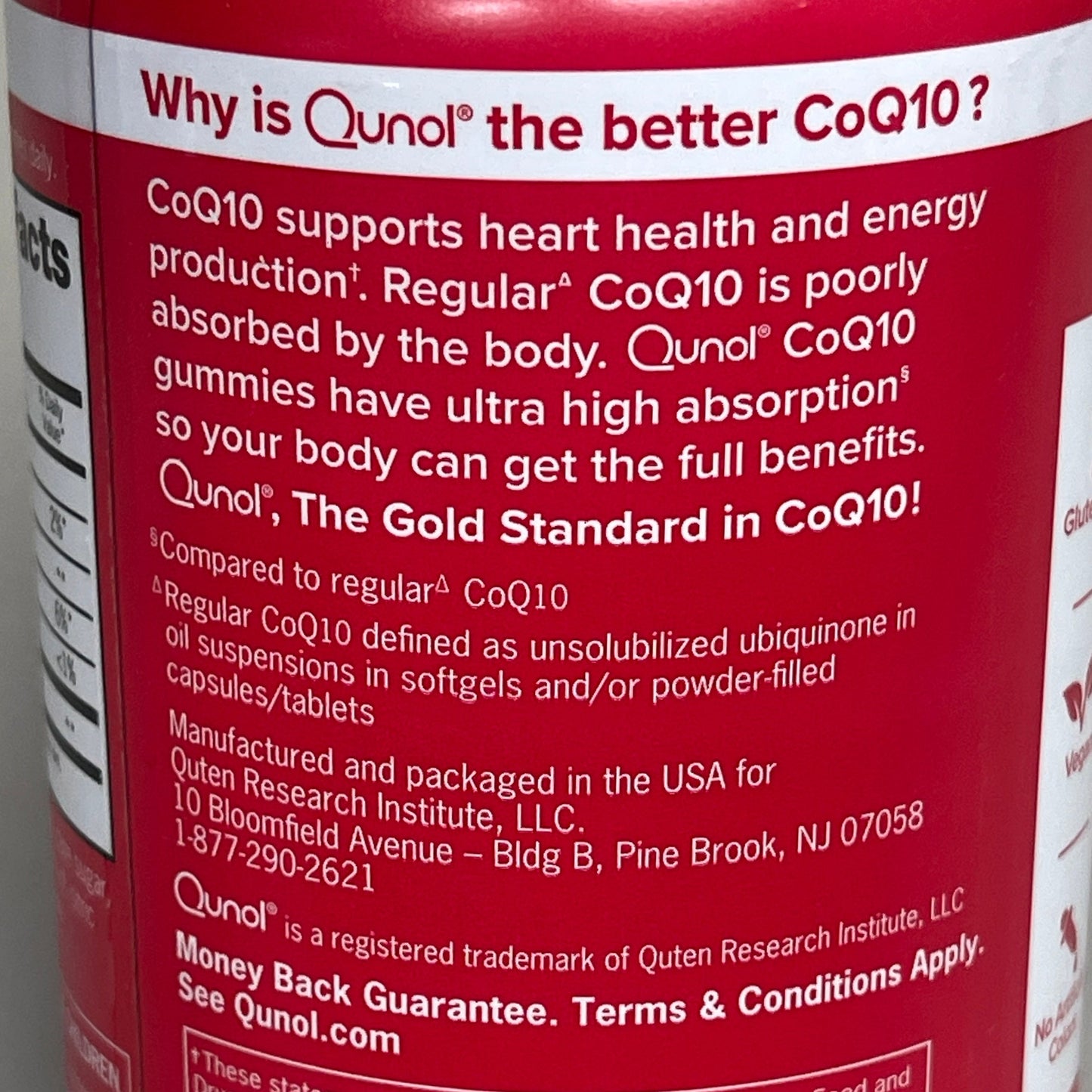 QUNOL CoQ10 Gummy Dietary Supplements 100 mg 60 Count BB 10/2025