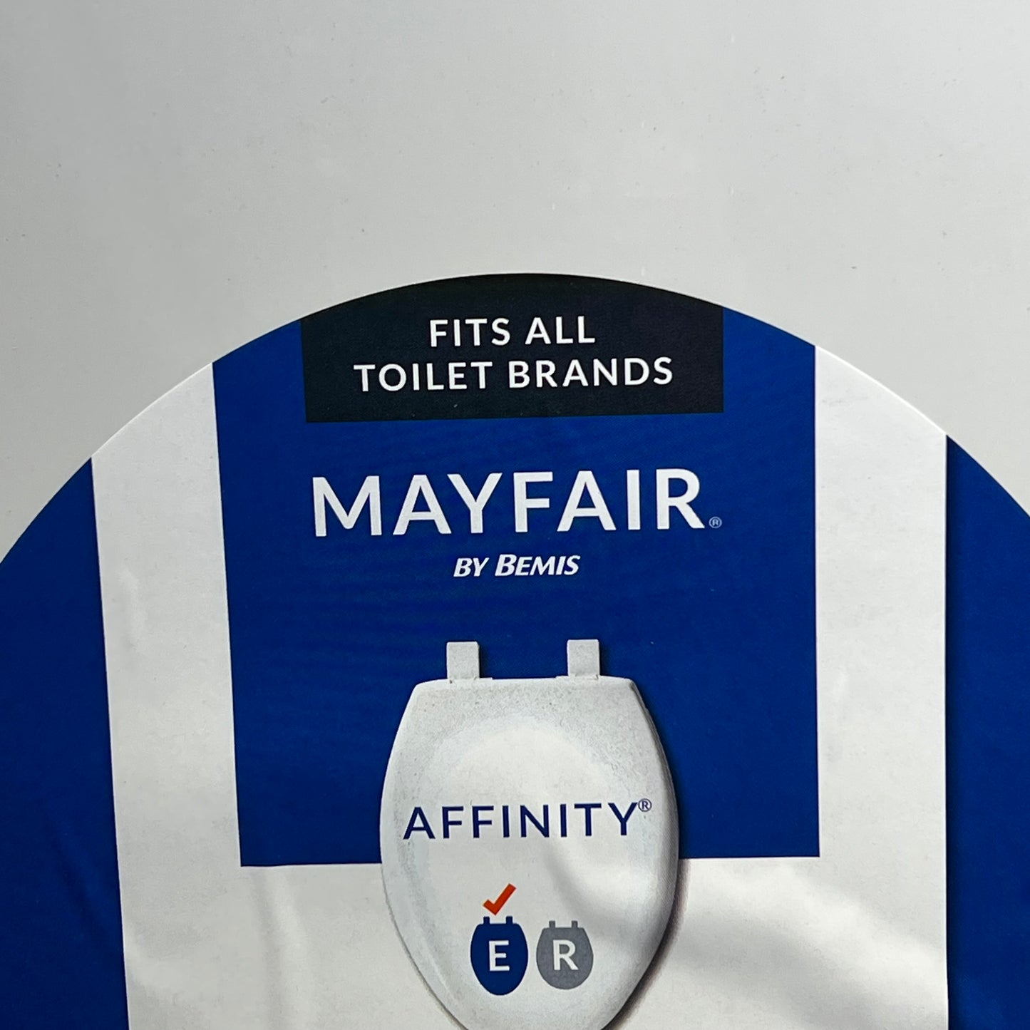 BEMIS Mayfair Affinity Elongated Plastic Toilet Seat Slow Close White 187SLOW000