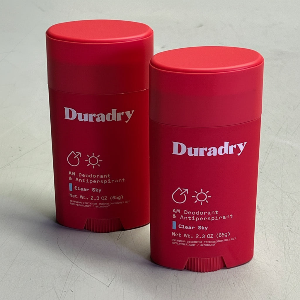 DURADRY(2 PACK) Clinical Strength AM Deodorant & Antiperspirants Clear Sky 2.3oz