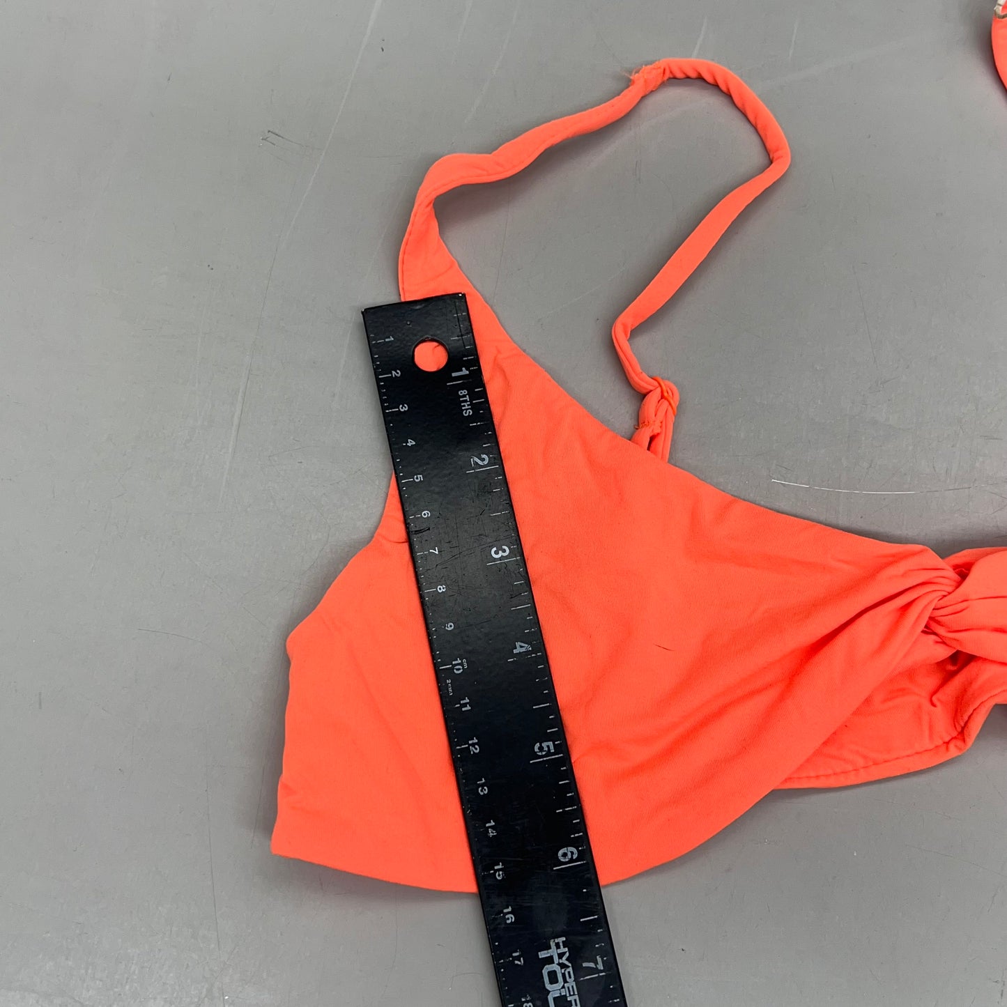 SKIMS Buttery Soft Knotted Bra Women's Sz M Neon Orange BR-SCN-0445