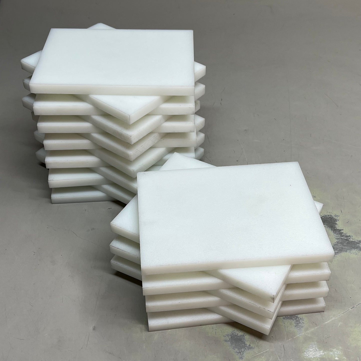 ULINE (20 PACK) High Density Polyethylene Sheets 7"x5" White