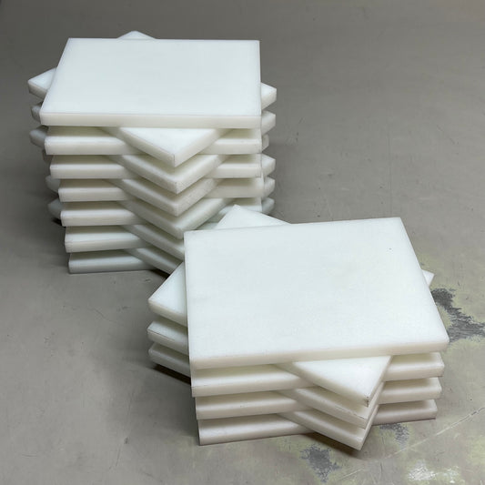 ULINE (20 PACK) High Density Polyethylene Sheets 7"x5" White