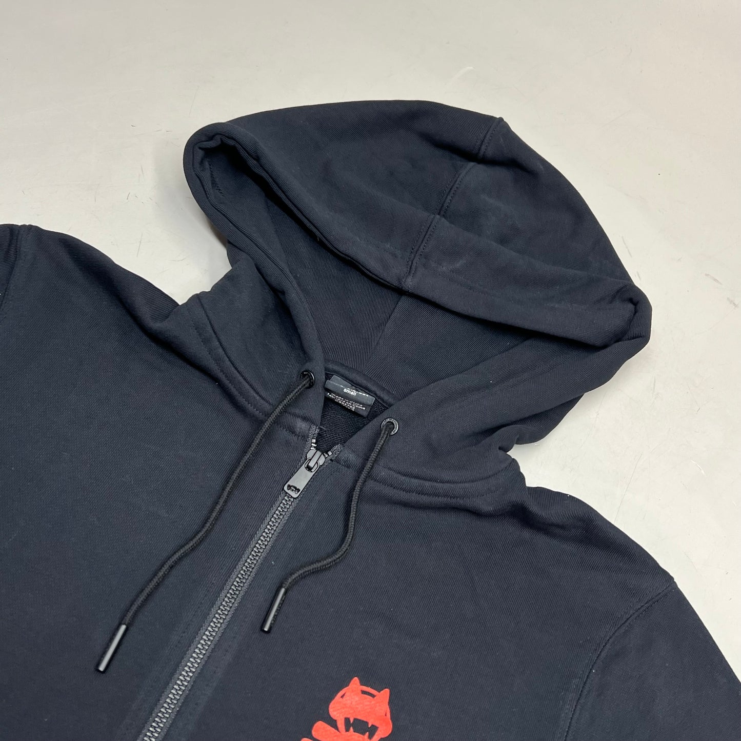 MONSTERCAT Records Full Zip Logo Jacket Ski Mask Cat Men's Sz S Black/Red