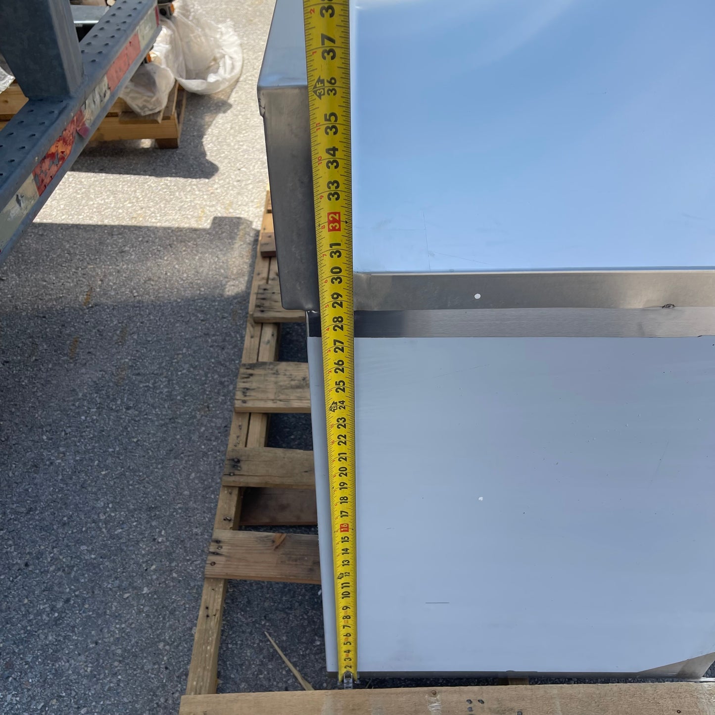 Z@ REGENCY Enclosed Base Sliding Doors Table 74”x36”x24” Stainless Steel 600EBTB2472R (AS-IS)